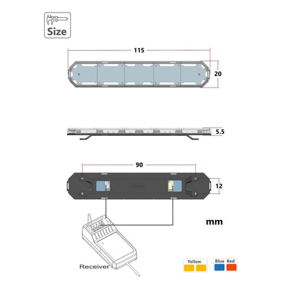 Warnleuchte LED 5V-6V Kunststoff-Dachlampe für 1/14 DIY TAMIYA Fernbedienung Traktor LKW RC Hydraulik Dumper Modell LKW Auto