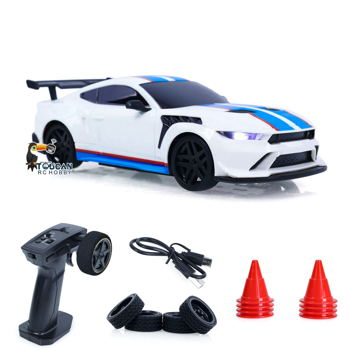 TOUCAN RC HOBBY JIABAILE 4x4 Plastic 1/36 RC Drift Car 3614 High Speed 25KM/H Gyro Model Indoor Outdoor Mini Racing Car LED Lights Battery 2.4G Radio
