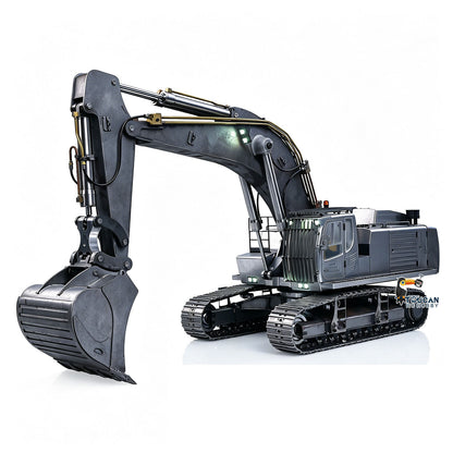 TOUCAN RC HOBBY 1/12 Metal Hydraulic Remote Control Excavator LR976 6CH Valves RC Digger RTR Model Dual Pump Brushless Motor Light Sound System