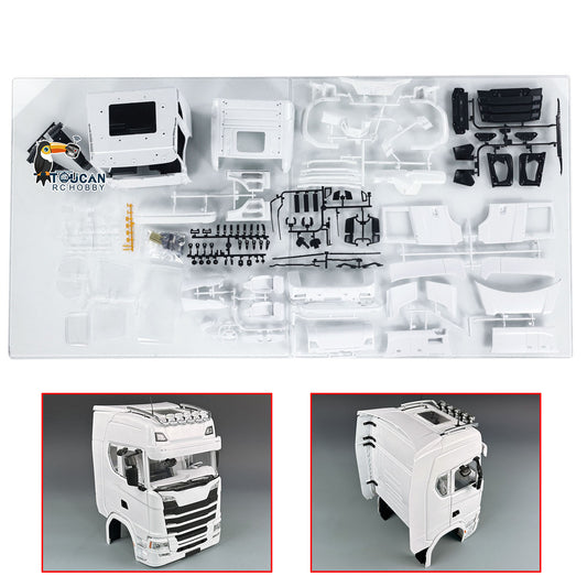 MD 1/14 770S Plastic Cabin Kits for RC Tractor Truck Dumper Remote Control Cars Openable Door DIY Model for Adults