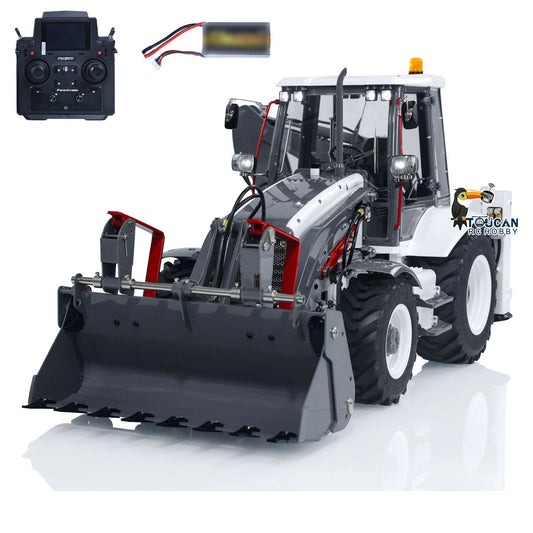 €150 OFF 11.11 BIG SALE LESU AOUE BL71 1/14 Hydraulic RC Backhoe Loader AOUE BL71 2 in 1 Excavator Model