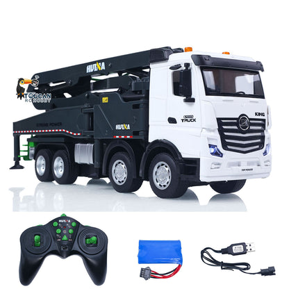 TOUCAN RC HOBBY HUINA 1/18 Remote Control Concrete Pump Truck 1381 Engineering Vehicle Finished Model RTR Manual Support Leg Light Sound Effects
