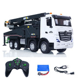 HUINA 1/18 Remote Control Concrete Pump Truck 1381 Engineering Vehicle Finished Model RTR Manual Support Leg Light Sound Effects