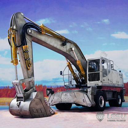 TOUCAN RC HOBBY 1/14 LESU RC Metal Hydraulic Aoue ET30H Wheeled Excavator Model Pump Cabin Sticker Display Grapple Ripper Bucket Scraper Compactor