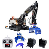 MTM EC380 1/14 Metal RC Hydraulic Excavator 6 Way Valve Quick Release Coupler T12D Radio Controller for Construction Collectors