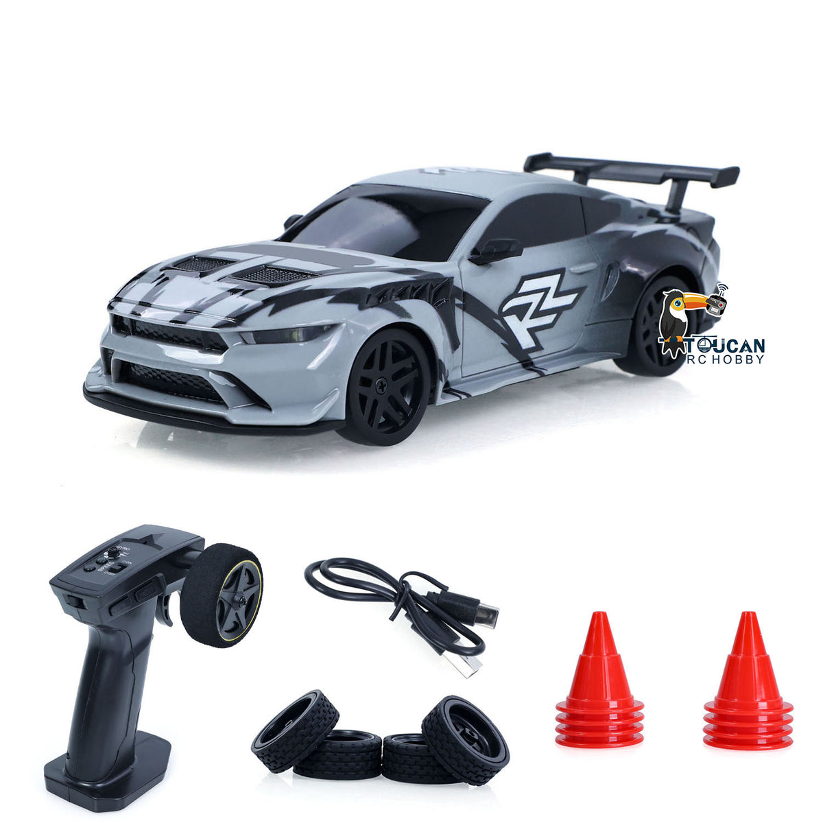 TOUCAN RC HOBBY JIABAILE 4x4 Plastic 1/36 RC Drift Car 3614 High Speed 25KM/H Gyro Model Indoor Outdoor Mini Racing Car LED Lights Battery 2.4G Radio