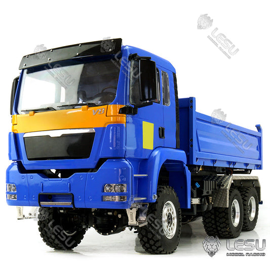 TOUCAN RC HOBBY LESU 1/14 Metal 3 Ways RC Dumper Truck Model 3Speed Transmission Sound Light System Scale Vehicle for Engineering Vehicle Enthusiast