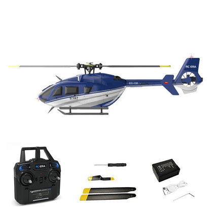 RC ERA Ferngesteuerter Hubschrauber C187 Gyroskop Stabilisierung Höhenhaltung Ladegerät Modellflugzeug EC135 Geeignet für Anfänger