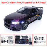 Capo RC Racing Car Model Body Parts Dark Night Purple for 1/8 Limited Edition Drift Vehicles R34 with 2-Speed Transmission