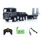 Huina 1318 1:18 RC Tractor Truck 9CH Remote Control Cars with Flatbed Trailer Assembled and Painted Hobby Model Gift
