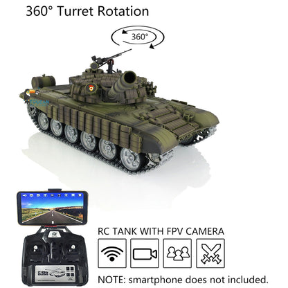 Heng Long TK7.0 1/16 T72 3939 Soviet Union KV-1 3878 RC Tank FPV 360 Degree Turret BB IR Metal Barrel Tracks Drive Idler Road Wheels