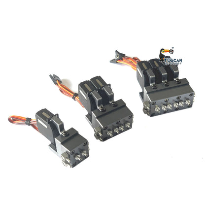 TOUCAN RC HOBBY CUT Model 1-5CH Metal Reversing Valve With 1-5 Servos for 1/14 1/16 Scale Remote Control Excavator Dozer Loader Forklift Truck Model