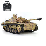 2.4G Henglong 1/16 7.0 Plastic German Stug III RTR RC Tank Model 3868 BB IR Steel Gearbox 1800MAH Battery Radio Sound Lights