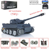2.4G Henglong 1/16 TK7.0 German Tiger I Ready To Run Remote Cotrolled Tank 3818 W/ FPV 360 Barrel Recoil Metal Road Wheels Tracks
