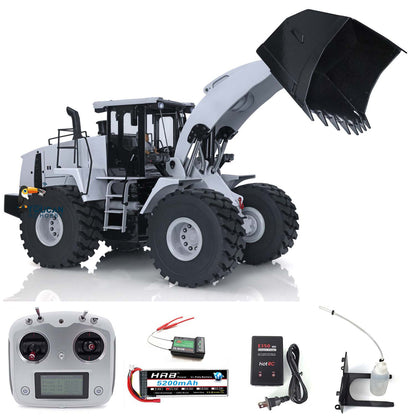 3. 1/14 RC Articulated Loader XDRC 470 Quick-Change Bucket and Fork Rear Three-Quarter  
