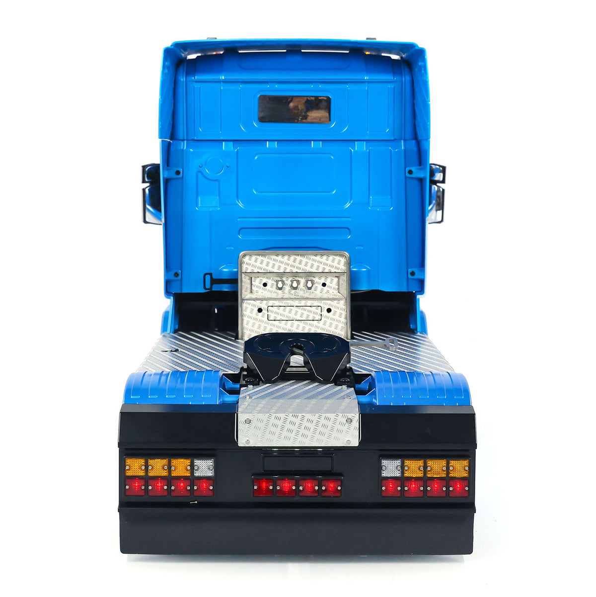 3. 1/14 RC Articulated Truck TOUCAN Z008 R730 Custom Grille and Sun Visor Rear View  
