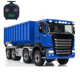 3. 1/14 RC Dump Truck 8x8 Differential Lock Axles TH-X SC-G88 Blue Rear Three-Quarter
