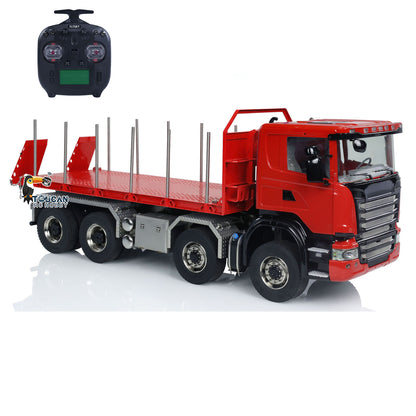 3. 1/14 RC Dump Truck 8x8 Differential Lock Axles TH-X SC-G88 Red Rear Three-Quarter  
