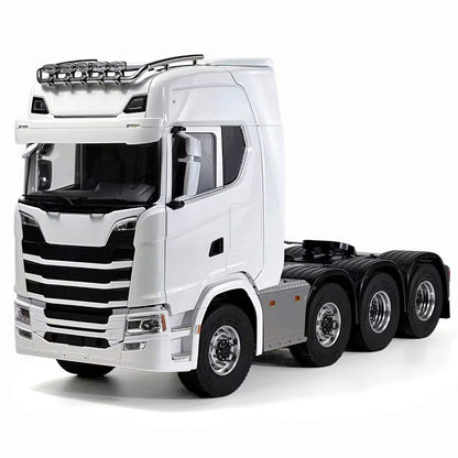 1/14 8x8 Remote Control Tractor Truck 2Speed Transmission RC Lorry Engineering Vehicle Metal Chassis Light Sound System