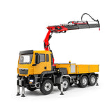 LESU Metal 1/14 RC Hydraulic Crane Truck 8X8 3Speed Remote Control Lorry Model 7CH Valve 6 Outriggers Light Sound Axle Diff Lock