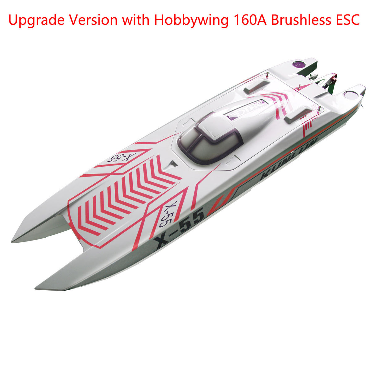TOUCAN RC HOBBY DTRC X55 Waterproof Remote Control Racing Boats 130km/h High-speed RC Ship DIY Hobby Model ESC Motor Servo 1300*360*200mm PNP RTR