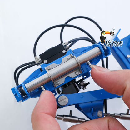 TOUCAN RC HOBBY PROMOTION LESU C0072 Metal Hydraulic Mounted Reversible Plow for LESU AOUE 1050 1/14 Radio Control Agricultural Car Tractor DIY Model