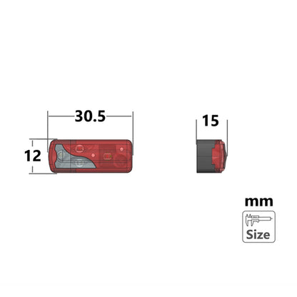 LED 5V Kunststoff Rücklicht Rückleuchte für 1/14 DIY TAMIYA Fernbedienung Traktor Lkw Modell MAN Anhänger Kipper Auto Zubehör
