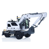 1/14 Remote Control Hydraulic Wheeled Excavator 7CH Valves 2WD/4WD Metal RC Digger RTR Axle Lock Flysky PL18EV Lite Light System