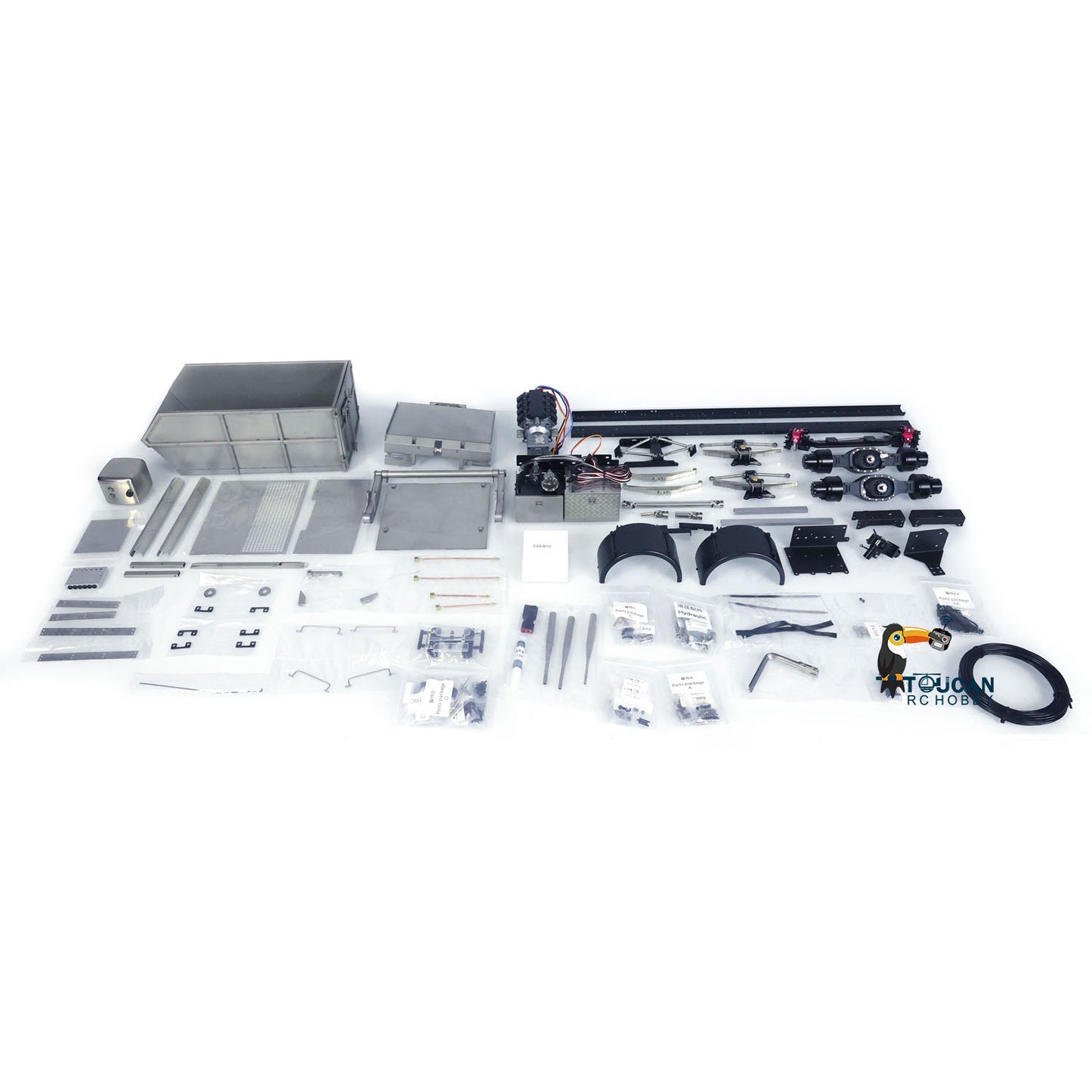 JXMODEL 1/14 6x4 Metall RC Hydraulischer Absetzkipper Funkgesteuerter LKW VL18U F2000 Schwenkarmautos Modellbausatz Licht-Soundsystem