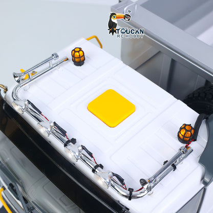 TOUCAN RC HOBBY JDM 1/14 Metal RC Hydraulic Dumper 8x8 Dump Truck Remote Control Tipper 2Speed Gearbox Differential Axle JDM-65D