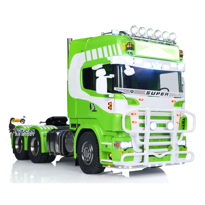 6x6 Metallchassis 1/14 RC Sattelzugmaschine R620 RTR Modell Luftfederung ST8 Radio Licht Sound System 3-Gang-Getriebe