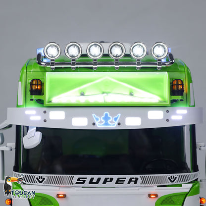 6x6 Metallchassis 1/14 RC Sattelzugmaschine R620 RTR Modell Luftfederung ST8 Radio Licht Sound System 3-Gang-Getriebe