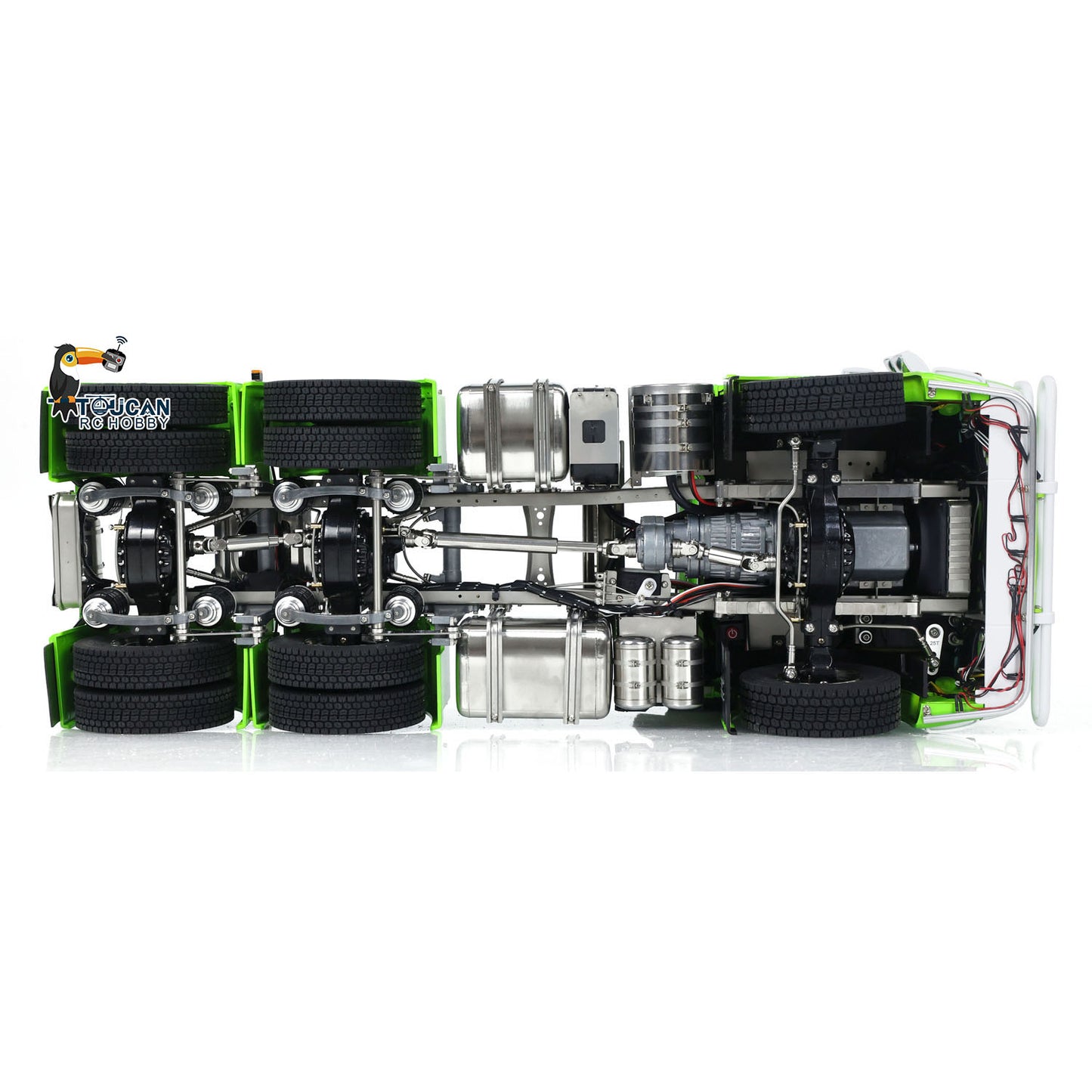6x6 Metallchassis 1/14 RC Sattelzugmaschine R620 RTR Modell Luftfederung ST8 Radio Licht Sound System 3-Gang-Getriebe