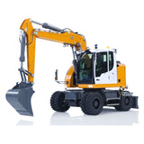 Pre-order 1/14 Remote Control Hydraulic Wheeled Excavator 7-ways Valve RC Digger 2WD/4WD Engineering Vehicle RTR Axle Lock PL18EV Lite