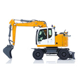 Pre-order 1/14 Remote Control Hydraulic Wheeled Excavator 7-ways Valve RC Digger 2WD/4WD Engineering Vehicle RTR Axle Lock PL18EV Lite