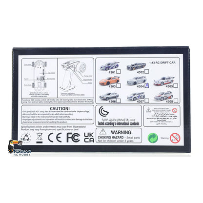 1/43 RC-Rennwagen R34 Funkgesteuertes Hochgeschwindigkeits-Driftfahrzeug 4WD RTR Mini-Autospielzeug 2,4G Funkbatterie Geschenke für Kinder