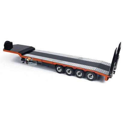 1:14 4-achs Metallanhänger für RC Traktor Auto LKW Elektrische Heckklappe Beine Lackiert Zusammengebaut DIY Modell Batterie