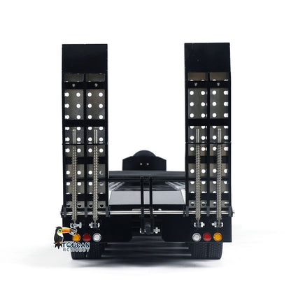 1:14 4-achs Metallanhänger für RC Traktor Auto LKW Elektrische Heckklappe Beine Lackiert Zusammengebaut DIY Modell Batterie