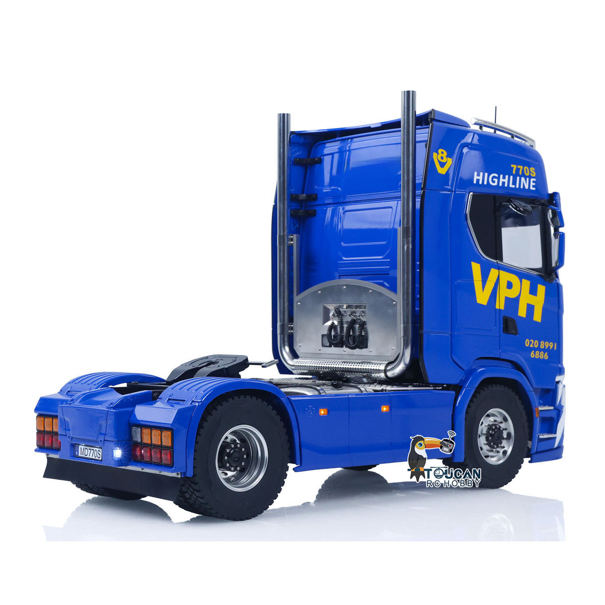 MD-SC-44 Ready to Run 1/14 Metal 4x4 RC Tractor Truck w/Diff Locks Wheel Hub Reduction Sound Module & Battery