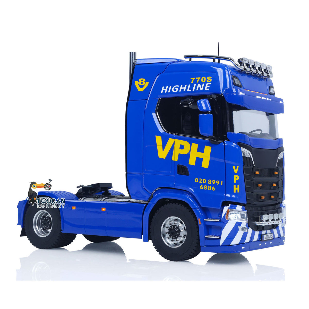 MD-SC-44 Ready to Run 1/14 Metal 4x4 RC Tractor Truck w/Diff Locks Wheel Hub Reduction Sound Module & Battery