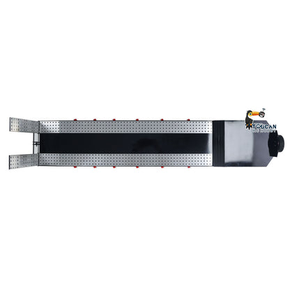 1:14 4-achs Metallanhänger für RC Traktor Auto LKW Elektrische Heckklappe Beine Lackiert Zusammengebaut DIY Modell Batterie
