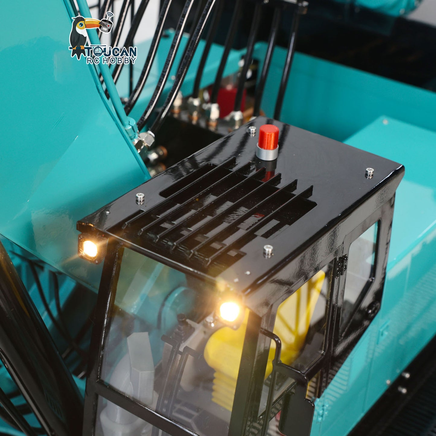 TYMX PC1250 Metal 1/8 RC Hydraulic Excavator Heavy Duty Construction Vehicle Brushless Motor for Model Collectors
