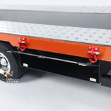 1:14 4-axle Metal Trailer for RC Tractor Car Trucks Electric Tailgate Legs Painted Assembled DIY Model Battery