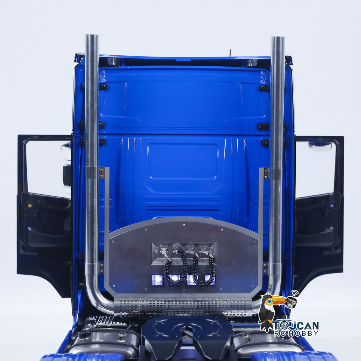 MD-SC-44 1/14 Scale Heavy Duty Metal 4x4 Tractor Truck Complete Set w/2-Speed Gearbox Cab Suspension Dark Blue