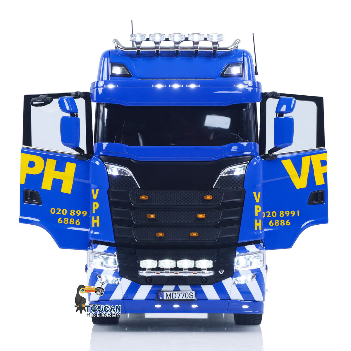 MD-SC-44 1/14 Metal 4x4 RC Tractor Truck RTR w/Differential Locks Wheel Reduction Sound Light Battery Included