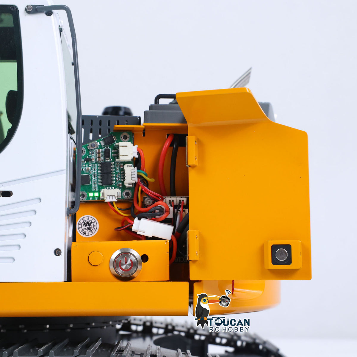 TOUCAN RC HOBBY JDM-208U-R920 1/14 Metal Hydraulic Excavator 7-ways Reversing Valve Quick Release Coupler Dual Cooling System for Model Enthusiasts