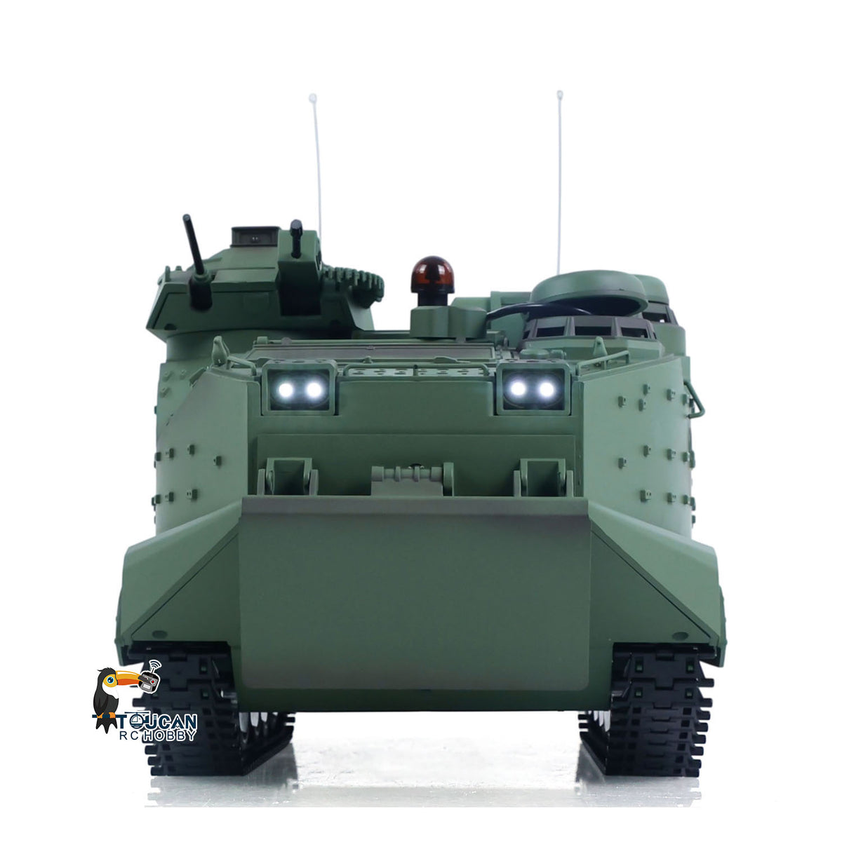 TOUCAN RC HOBBY Tongde TD3.0 1/16 Scale RC Armored Transport Vehicle Remote Control Tank Model Infrared Combat 320degrees Rotating Sound Smoke Lights
