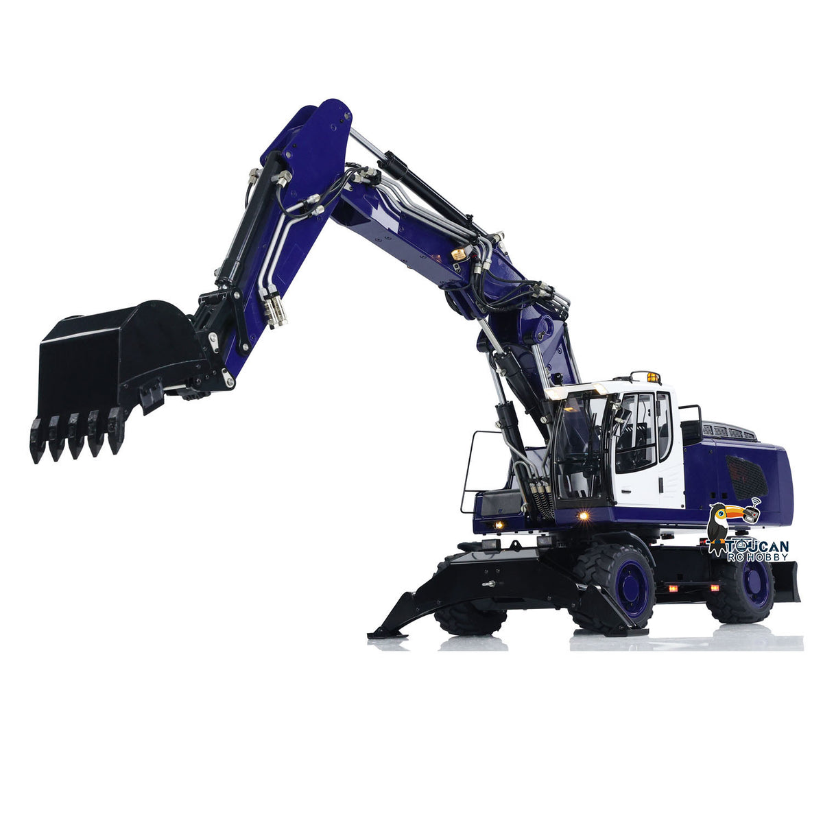 TOUCAN RC HOBBY MTM 946-3 Metal 1/14 RC Hydraulic Excavator Construction Engineering Vehicle 8-ways Reserving Valves for Machinery Enthusiasts