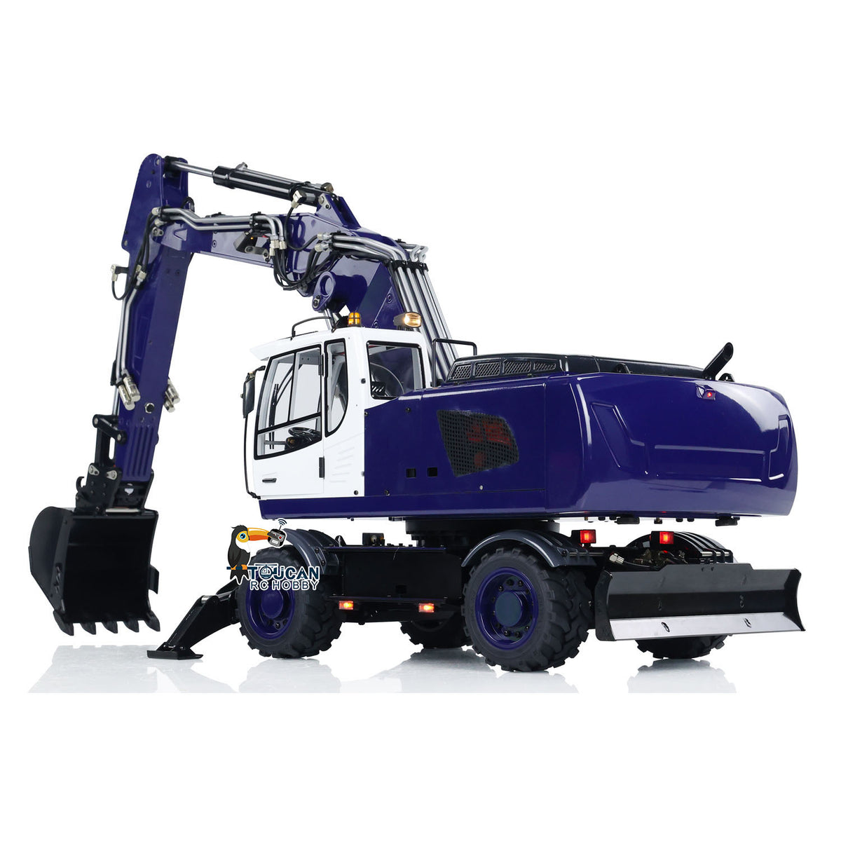 TOUCAN RC HOBBY MTM 946-3 Metal 1/14 RC Hydraulic Excavator Construction Engineering Vehicle 8-ways Reserving Valves for Machinery Enthusiasts