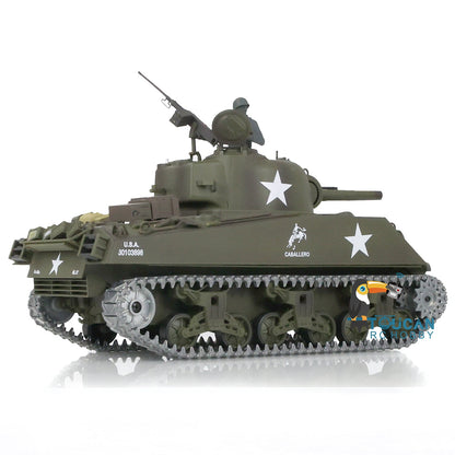 Henglong 1/16 TK7.0 USA M4A3 Sherman 3898 RTR RC Tank FPV Barrel Recoil 360 Degrees Turret BB IR Smoke Metal Tracks Sprockets Idlers Wheels